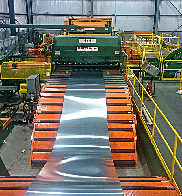 Roller Leveling Cut-To-Length Line processing aluminum strip