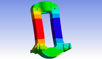 finite element analysis of mill housing for steel processing equipment